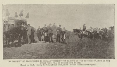 转移到德国领土的仪式1870年落在法国土地上的卫戍普鲁士士兵的遗骸 作者 英国摄影师