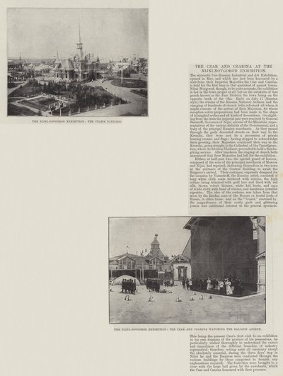 Nijni-Novgorod展览的沙皇和Czarina 作者 英国摄影师