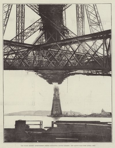 The Forth Bridge，Queensferry North Cantilever，Bottom Member和Garvie Main Pier（1889年4月） 作者 English Photographer