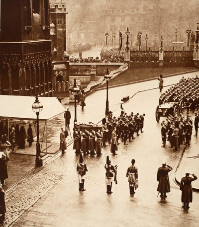 葬礼队伍于1936年在威斯敏斯特大厅成立 作者 英国摄影师