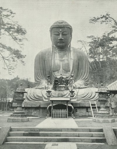 日本大铜佛(黑白照片) 作者 英国摄影师