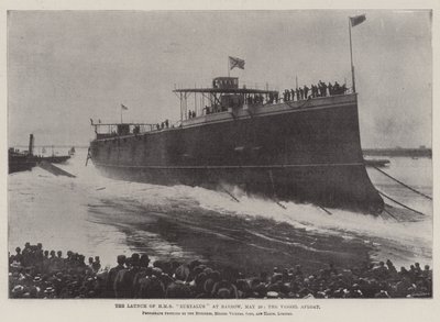 5月20日在Barrow发射HMS Euryalus，船只漂浮 作者 英国摄影师