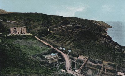 兰迪岛的庄园（彩色照片）。 作者 英国摄影师