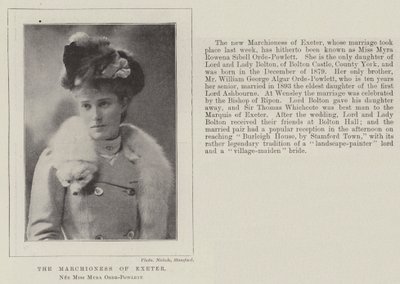 埃克塞特的侯爵夫人，即Myra Orde-Powlett小姐 作者 英国摄影师