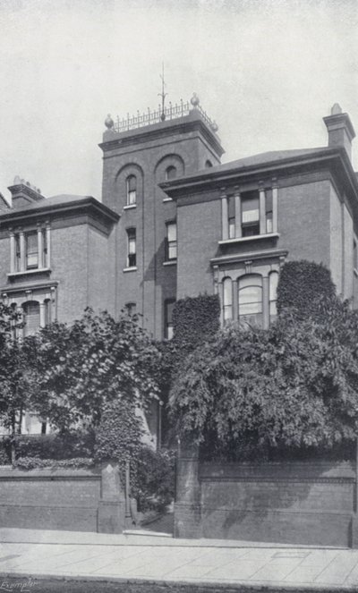 Theodore Watts-Dunton和Algernon C Swinburne的住宅，The Pines, Putney（黑白照片）。 作者 英国摄影师
