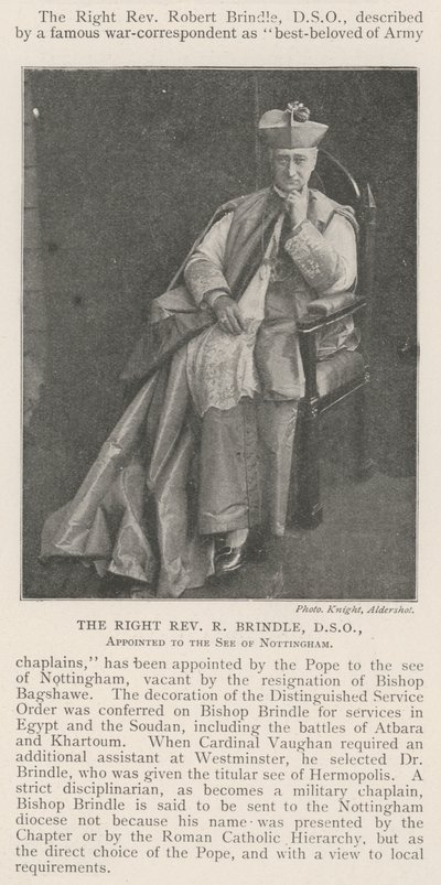 右边牧师R Brindle，DSO，被任命为诺丁汉之见 作者 英国摄影师