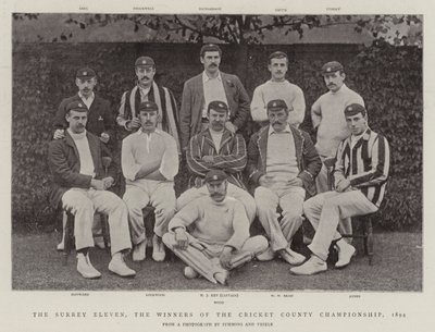 Surrey Eleven，板球县冠军的获胜者，1894年 作者 英国摄影师