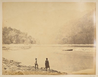 Bheerkotee 的 Teesta 河，大吉岭风景，19 世纪 70 年代 作者 英国摄影师