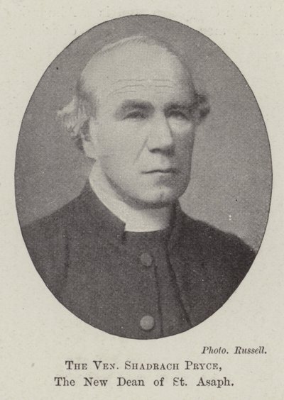 尊敬的Shadrach Pryce，St Asaph的新院长 作者 英国摄影师