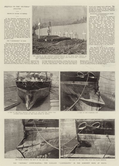 Victoria Court-Martial，马耳他萨默塞特码头的受损Camperdown 作者 English Photographer