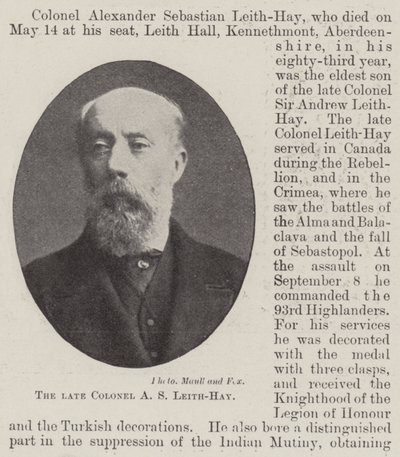 已故上校AS Leith-Hay 作者 英国摄影师