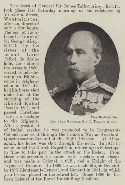已故的将军J Talbot Airey爵士 作者 英国摄影师