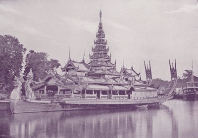 已故的Burmas国王Gilded Barge 作者 英国摄影师