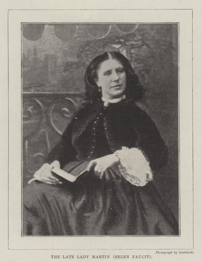 已故的Lady Martin（Helen Faucit） 作者 英国摄影师