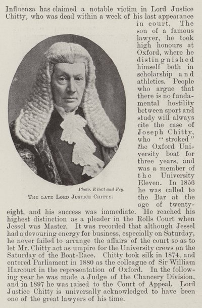 已故的Lord Justice Chitty 作者 英国摄影师