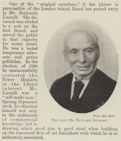 已故的Benjamin Lucraft先生 作者 英国摄影师