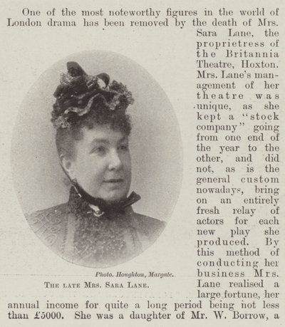 已故的Sara Lane夫人 作者 英国摄影师