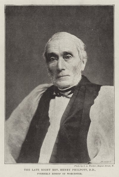 已故右派牧师Henry Philpott，DD，曾任伍斯特主教 作者 英国摄影师