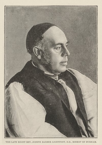 已故右派牧师约瑟夫巴伯Lightfoot，DD，达勒姆主教 作者 英国摄影师