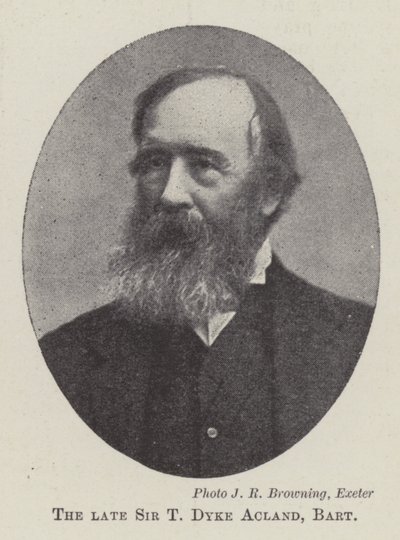 已故的Sir T Dyke Acland，Baronet 作者 英国摄影师