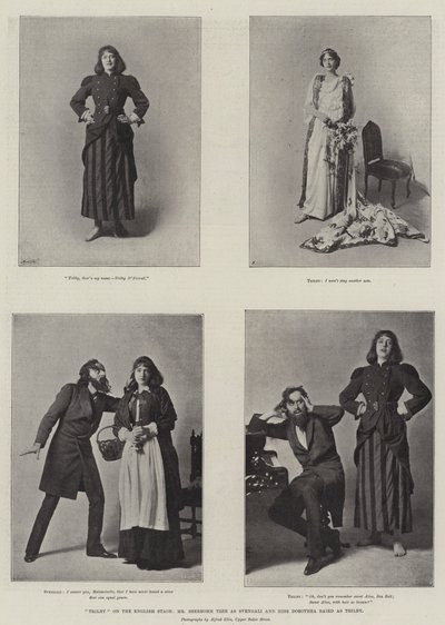 在英国舞台上的Trilby，作为Svengali的Beerbohm Tree先生和作为Trilby的Dorothea Baird小姐 作者 English Photographer