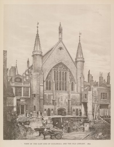 1870年，市政厅，伦敦和旧图书馆东端的视图 作者 英国摄影师
