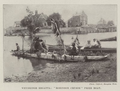 Weybridge Regatta，Robinson Crusoe Prize Boat 作者 英国摄影师