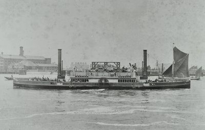 伍尔维奇渡轮：河上的渡船，1896年 作者 英国摄影师