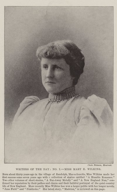 当天的作家，Mary E Wilkins小姐 作者 英国摄影师