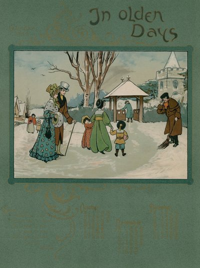 1905年日历与Alfred Austin的诗集（彩色石版画） 作者 英语学校