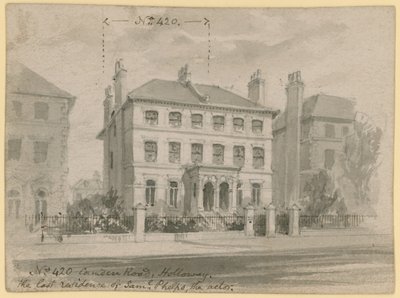 420 Camden Road，Holloway，Samuel Phelps的最后一个住所，演员（纸上的wc） 作者 英语学校