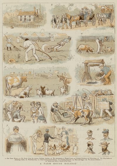 农舍假期（彩色石版画） 作者 英语学校