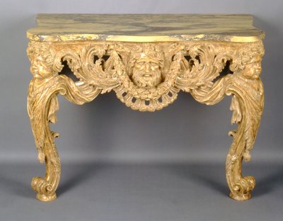 乔治二世控制台，c.1740（雕刻镀金木） 作者 英语学校