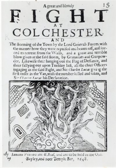 1648年印刷的科尔切斯特大战和大战 作者 英语学校