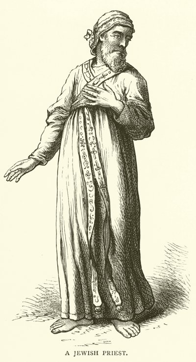 一个犹太牧师（雕刻）。 作者 英语学校