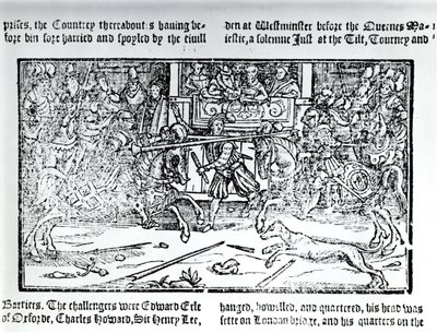 1577年Holinshed的“英格兰编年史”中的一场角逐比赛 作者 英语学校