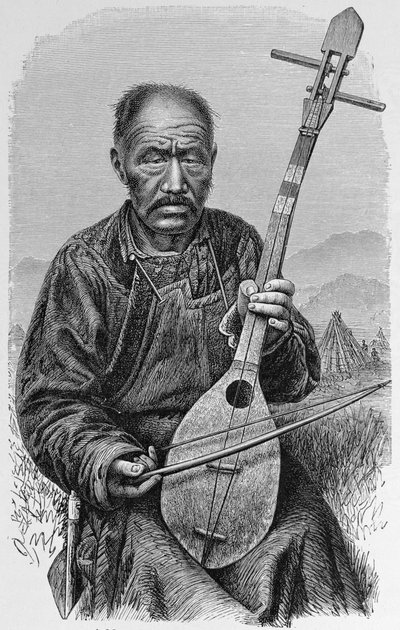 蒙古音乐家，来自“人类历史”，第三卷，由Friedrich Ratzel教授，1898年 作者 英语学校