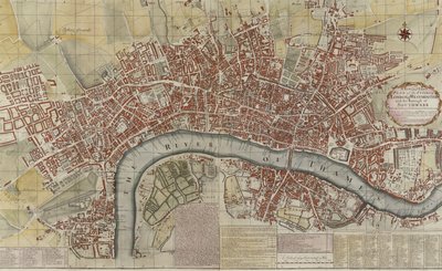 1725年伦敦和威斯敏斯特以及南华克自治市的一个新的精确计划 作者 英语学校
