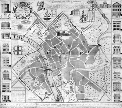 A New and Exact Plan of the City of York 作者 英语学校