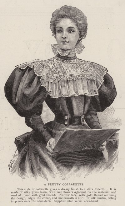 A Pretty Collarette (engraving) 作者 英语学校