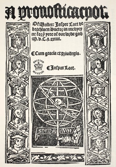 由Jasper Laet撰写的Prognostication（1485-1532），由R. Bankes，1524年出版 作者 英语学校
