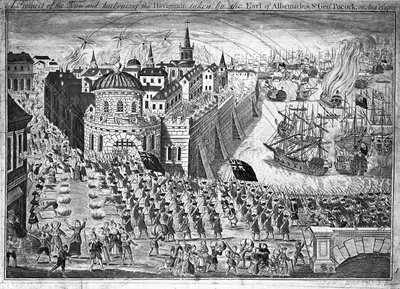 1762年8月13日，由Albemarle伯爵和乔治·波科克爵士拍摄的Havannah镇的展望 作者 英语学校