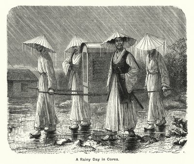 科里亚的雨天》（雕刻）。 作者 英语学校