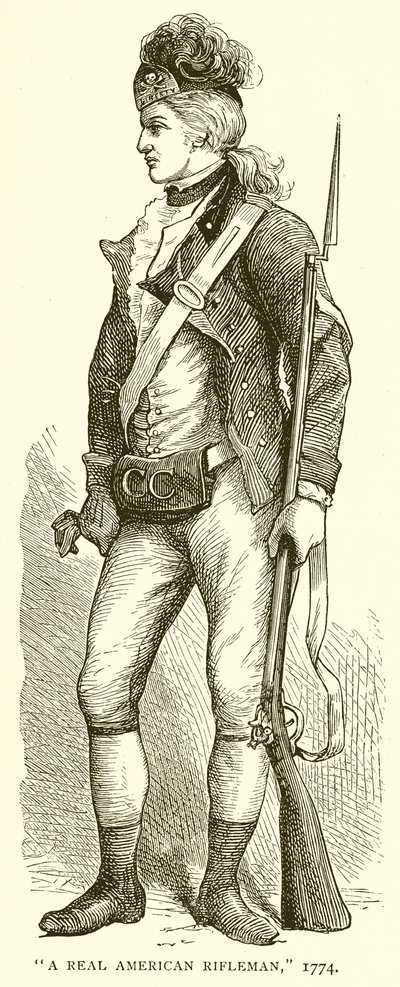真正的美国步枪兵，1774年 作者 英语学校