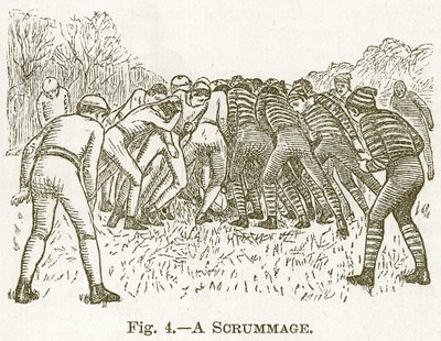 一个Scrummage，卡塞尔斯体育和消遣书的插图，c.1890 作者 英语学校