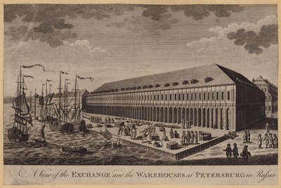 A View of the Exchange and the Warehouses at Petersburg in Russia (engraving) 作者 英语学校