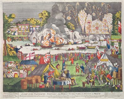1814年由G.汤普森出版的“海德公园的和平，烟火与公平”观点 作者 英语学校