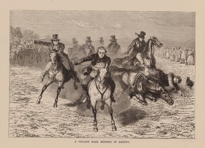 萨克森的乡村赛马会（雕刻） 作者 英语学校