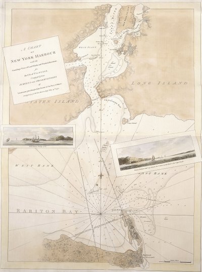 纽约港海图，1774-1779年 作者 英语学校