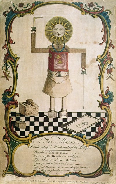 1754年，一个共济会通过他的小屋工具锻造 作者 英语学校